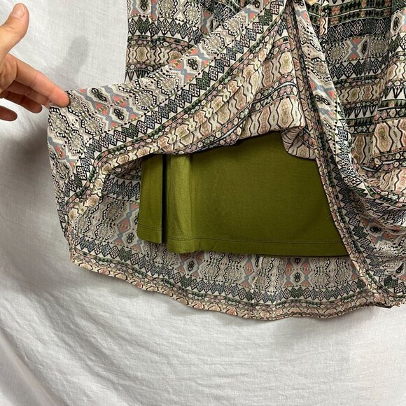 Gypsy 05 Silk Gypsy Midi Skirt Womens S/M Pockets‎ Bohemian Neutral Southwestern - Picture 6 of 13